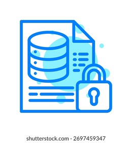 Data LockIcon In Shape Vector Illustration
