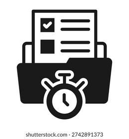 Data Log Icon Mixed Style Vector Illustration