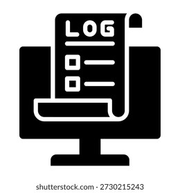 Vektorgrafik mit dem Symbol "Datenprotokollierung"