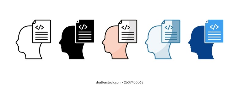 Data Logic Icon Set Multiple Style Collection