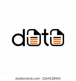 Datenlogo-Design mit Datenillustrationskonzept auf Buchstabe A.