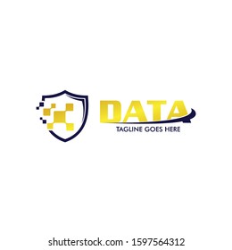 data logo, digital logo and data security logo inspiration