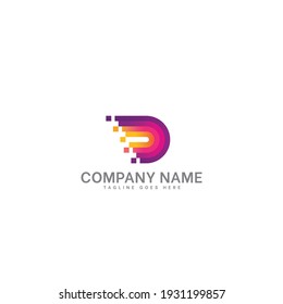 Data Logo, Letter D, Technology logo, Dynamic icon