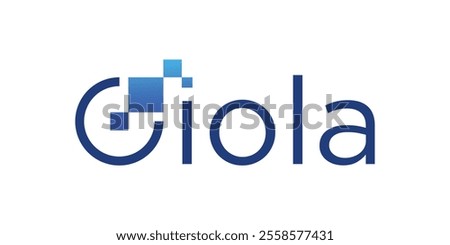 Data logo on the letter O, simple data technology logo, data upload logo