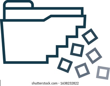 Data Loss File Icon Vector Graphic Symbol