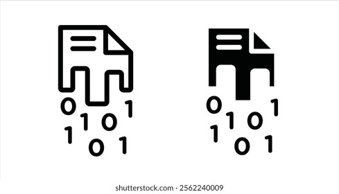 Data loss Icon collection in filled and stroke style.