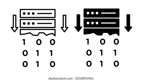 Data Loss icon line style. EPS10