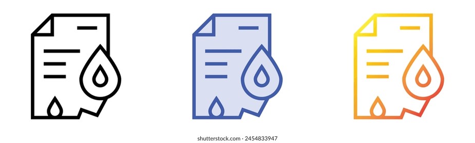 data loss icon. Linear, Blue Fill and Gradient Style Design Isolated On White Background