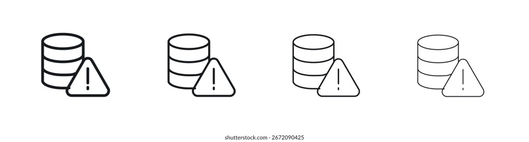Data loss icon. minimal strokes lines for web designs