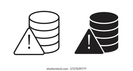 Icono de pérdida de datos sobre fondo blanco. Icono de Vector de acciones