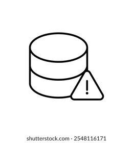 Data loss icon Outline set in black and white color