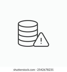 Conjunto de iconos de pérdida de datos en color negro