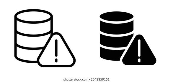 Colección del símbolo del icono de la pérdida de datos en el fondo blanco.