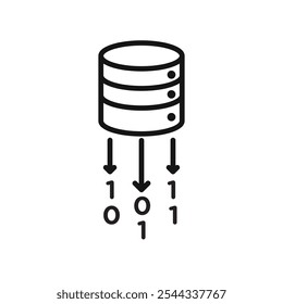 Data loss icon Vector flat thin line illustration