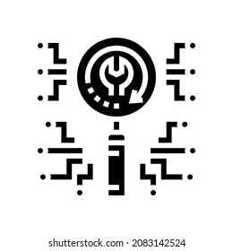 data loss prevention glyph icon vector. data loss prevention sign. isolated contour symbol black illustration