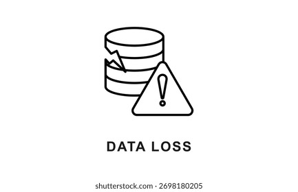 Data loss vector icon isolated on white background