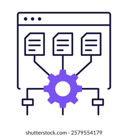 Data Management – AI Systems for Organizing, Storing, and Processing Data to Improve Efficiency and Accuracy. Vector illustration.