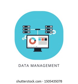 Data management concept, information technology concept