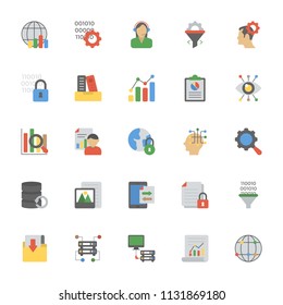 
Data Management Flat Icons Collection 
