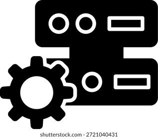 Diseño de iconos de estilo de glifo de administración de datos