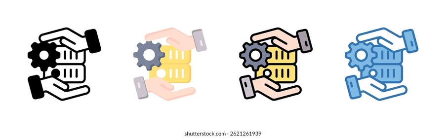 Elemento de icono de gestión de datos para diseño