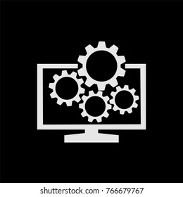 Data Management Icon. Flat Design. Business Concept