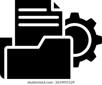 Data Management Icon Glyph Vector Illustration