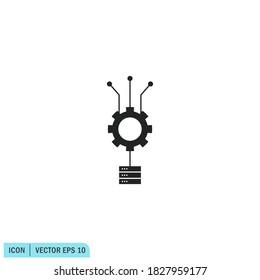 Data management icon illustration simple design element logo template