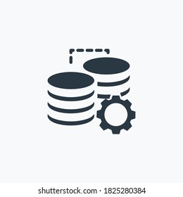 Data management icon isolated on clean background. Data management icon concept drawing icon in modern style. Vector illustration for your web mobile logo app UI design.