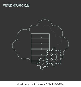Data management icon line element. Vector illustration of data management icon line isolated on clean background for your web mobile app logo design.
