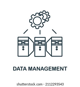 Data Management icon. Line element from industry 4.0 collection. Linear Data Management icon sign for web design, infographics and more.