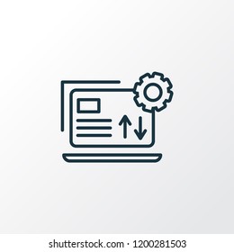 Data management icon line symbol. Premium quality isolated information element in trendy style.