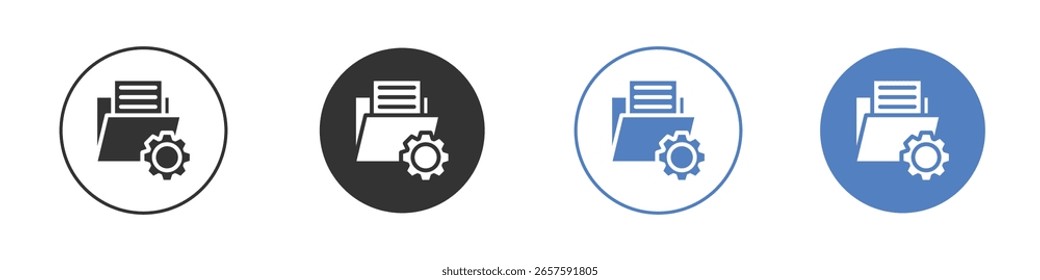 Diseños gráficos del logotipo del icono de la gestión de datos