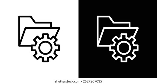 Data management icon. Logotype vector set