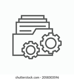 data management icon, project management vector