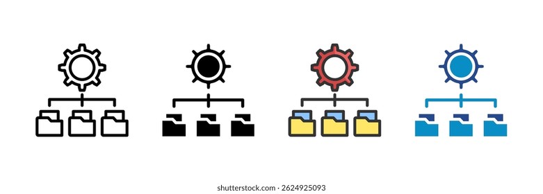 Data Management Icon Set Multiple Style Collection