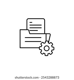 Data management icon symbol collection on white background.