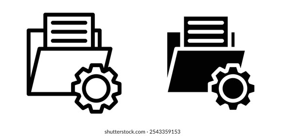 Data management icon symbol collection on white background.