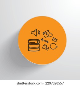 Data Management Icon Vector Design