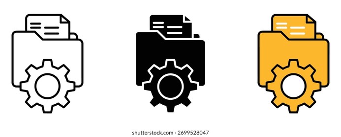 ícone de gerenciamento de dados vetor. símbolo de gerenciamento de projeto e manipulação de dados. ilustração vetorial.