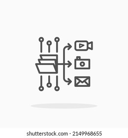 data management line icon. Can be used for digital product, presentation, print design and more.