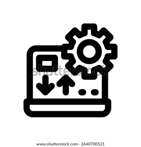 data management line icon. Clean and minimalist vector icon for websites, mobile apps, presentations, and logos. Fully scalable and customizable for any project.