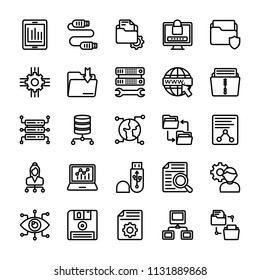 
Data Management Line Icons 
