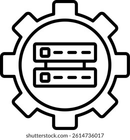 Data Management Line Vector Icon Design