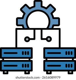 Data Management Line Vector Icon Design