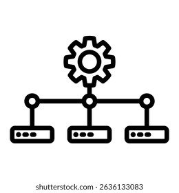 Data management outline icon. Simple vector icon design in outline style. Editable vector format