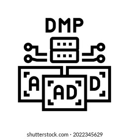 data management platform line icon vector. data management platform sign. isolated contour symbol black illustration