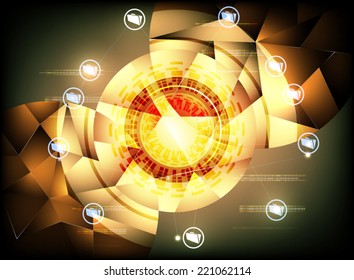 Data management processing,vector technology background