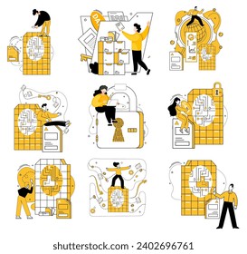 Data management vector illustration. Statistics become vibrant storytellers in hands adept data analytics professionals Big data is raw material awaiting sculptors touch in realm analytics