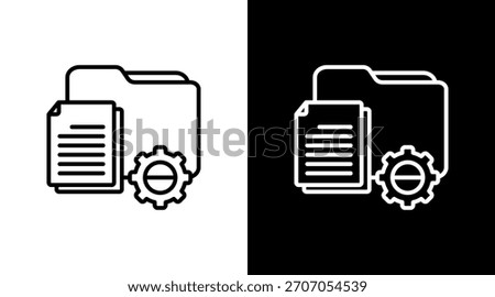 Data Management White Icon Set Design